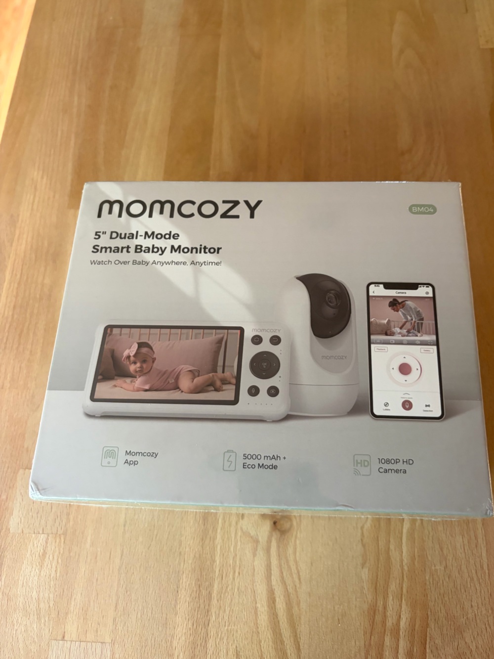 Momcozy Smart WiFi Baby Monitor with Camera and Audio, 5" 1080P Screen, BM04